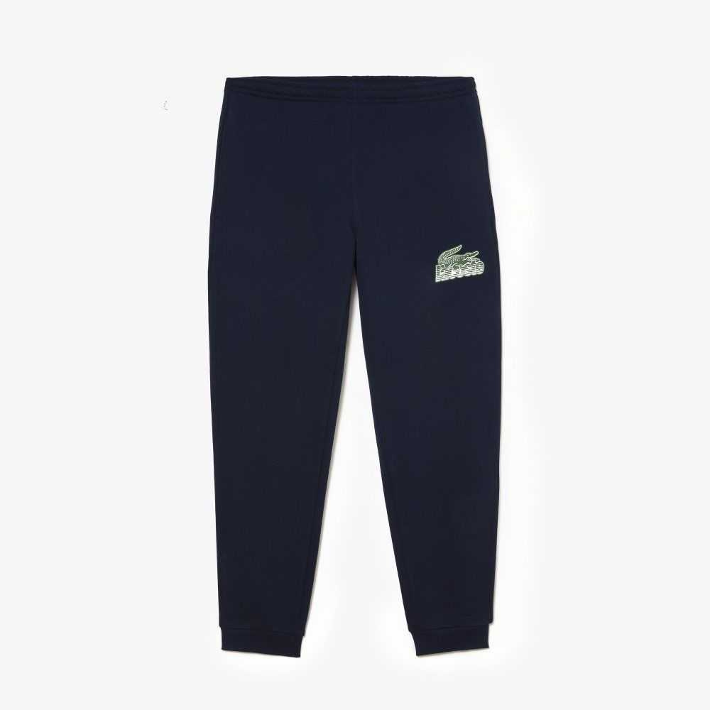 Lacoste Unbrushed Fleece Track Pants Marineblå Blå | 1058-SVFIT