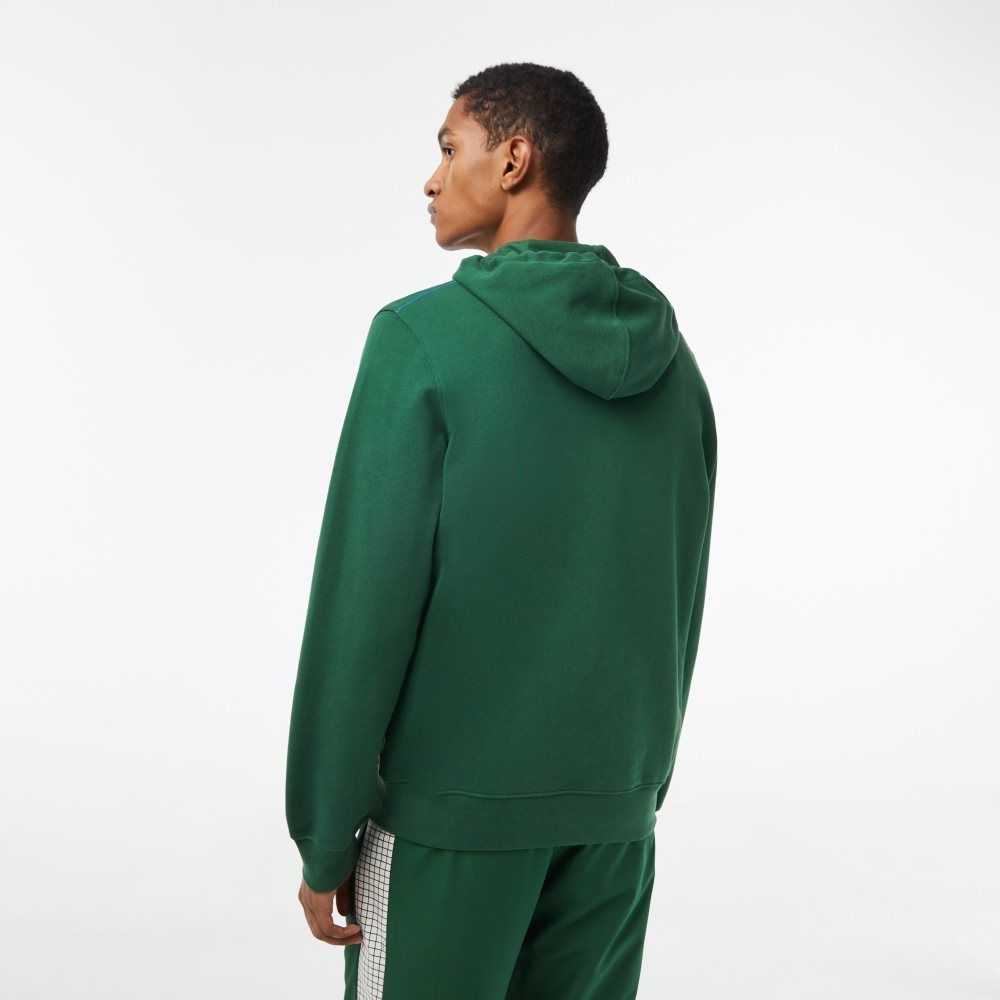 Lacoste Unbrushed Fleece Zipped Hoodie Grønn | 2189-FNGOC