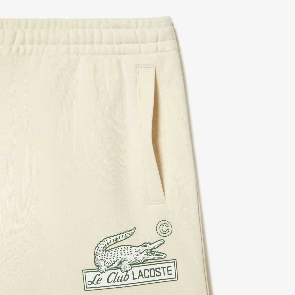 Lacoste Unbrushed Organic Bomull Fleece Hvite | 2143-HDQWZ