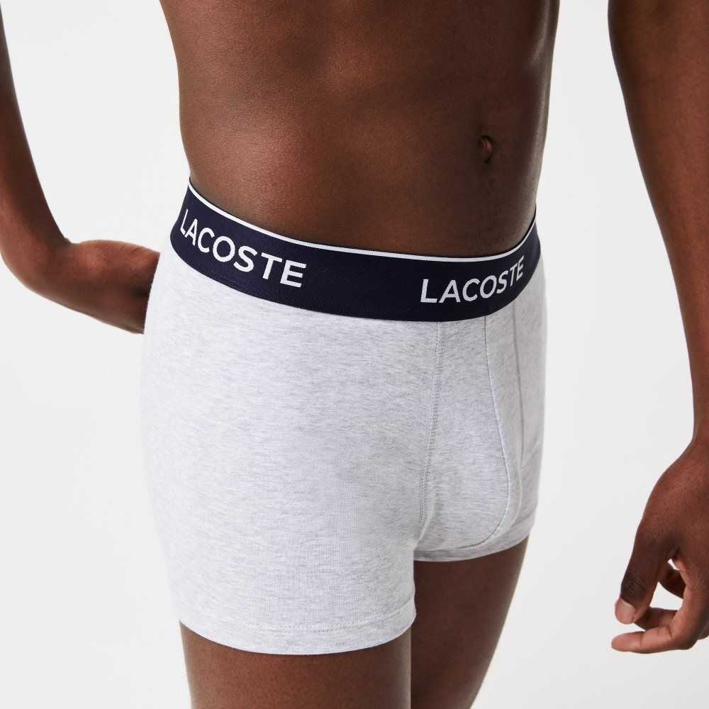 Lacoste Vanlige Bokser Brief 3-Pack Grå | 9710-RUHNB