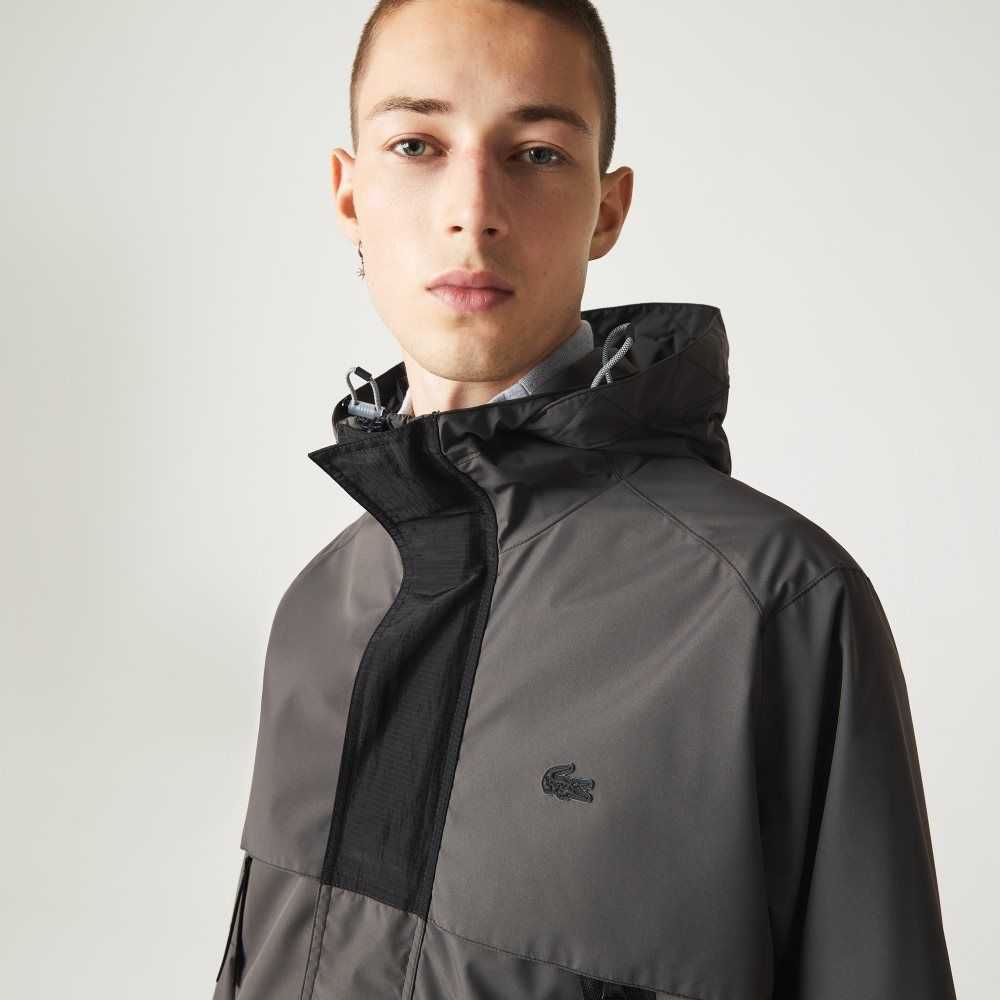 Lacoste Vann-Repellent Parka Svarte | 5620-DUQHN