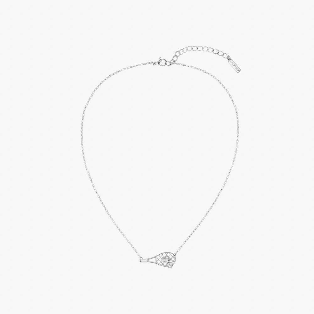 Lacoste Winna Necklace Sølv | 2763-NFJZI