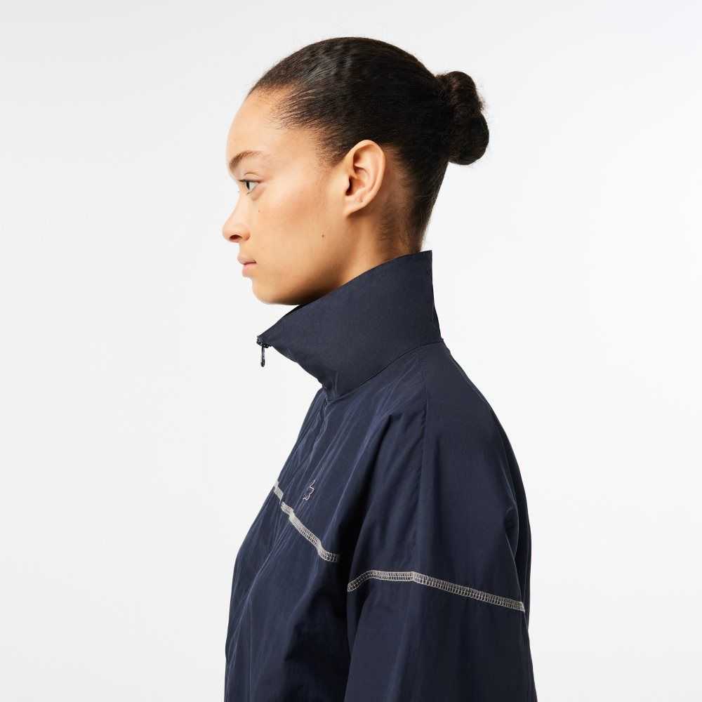 Lacoste Zipped Nylon Jumpsuit Blå | 5968-FHBDO