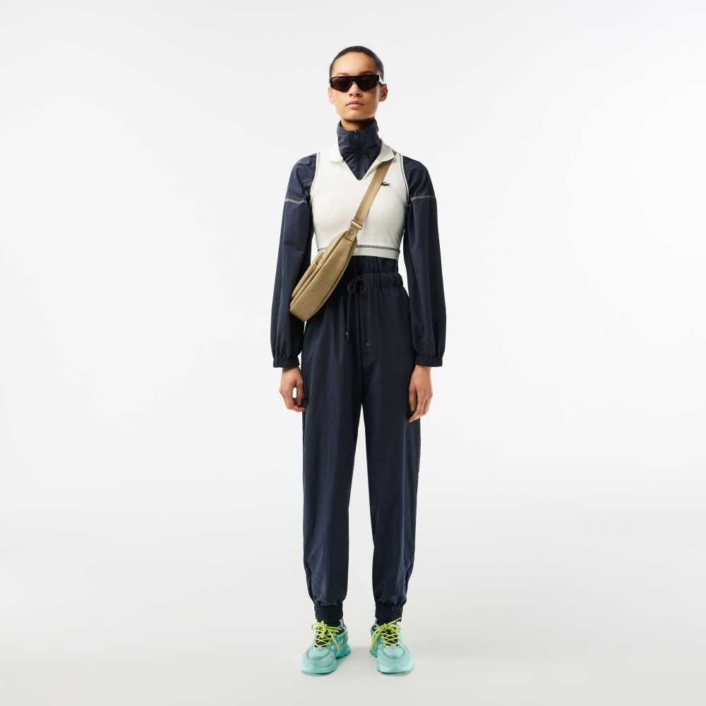 Lacoste Zipped Nylon Jumpsuit Blå | 5968-FHBDO