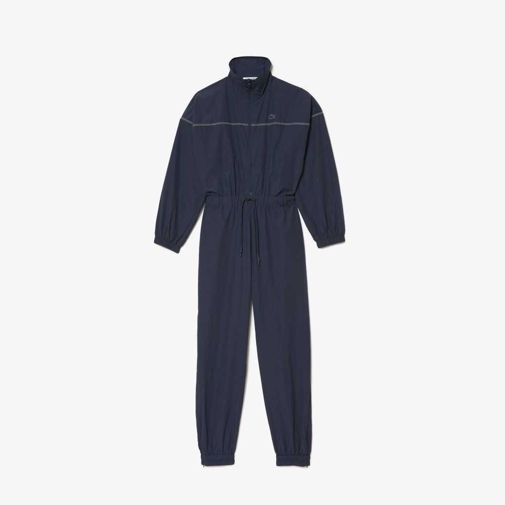 Lacoste Zipped Nylon Jumpsuit Blå | 5968-FHBDO